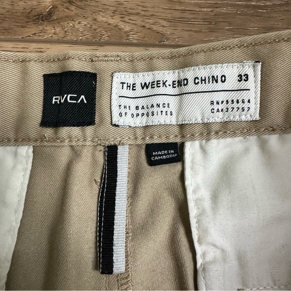 RVCA Men's Weekend‎ Chino Shorts, Khaki, Size 33 - Picture 3 of 9